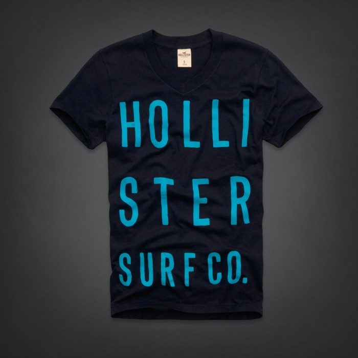 Hollister Hombres cuello en V Corto Remera HCO4150